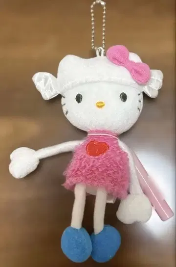 헬로키티 메시지 발길이 봉제 인형 키링 헤이세이 레트로 레어