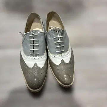 [ 히미코 ] elegante 그레이 화이트 옥스퍼드 신발