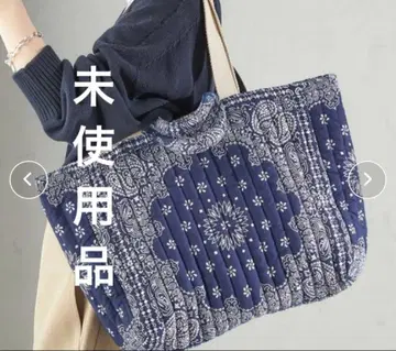 미사용품 SHIPS MALUS: 반다나 퀼팅 빅 토트 백