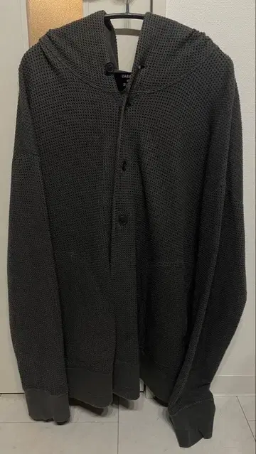 CABANE de ZUCCA 메쉬 후드티 올리브