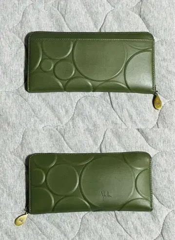 sybilla 시빌라 실크 라운드 지퍼 장지갑 소가죽 천연 가죽 그린