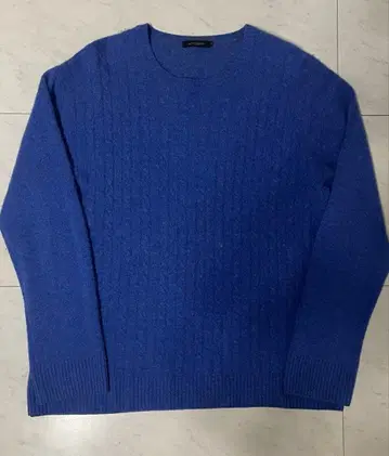 LoveLess 캐시미어 100% 파랑 니트