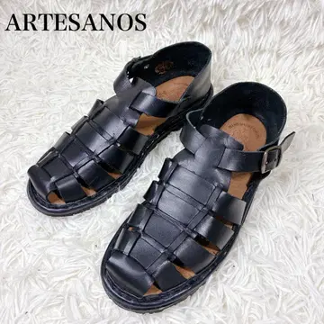 [새상품급] ARTESANOS 알테사노스 구르카 샌들 가죽 블랙