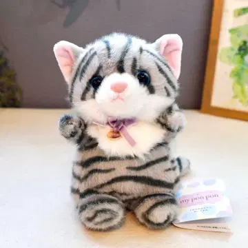 고양이 봉제 인형 손바닥 사이즈 사바시로 my pon pon