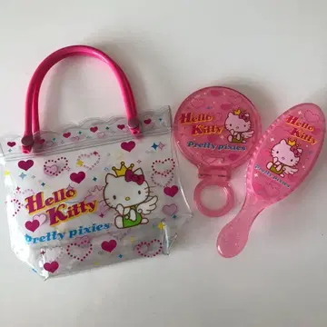 레트로 헬로키티 가방 세트 Pretty Pixies 거울 브러쉬