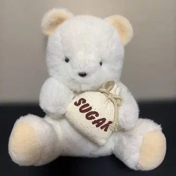 레어 산리오 세키구치 슈가 베어 화이트 봉제 인형