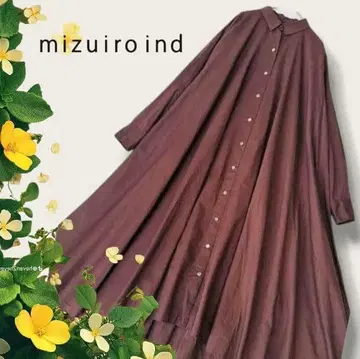 [일본제] mizuiroind*미즈이로 인드* 플레어 롱 셔츠 원피스