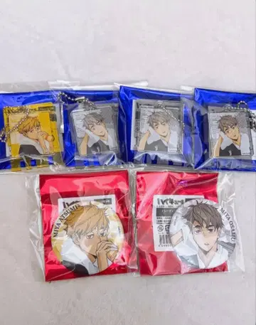 하이큐 극락탕 미야 아츠무 미야 오사무 캔뱃지 아크링 키링