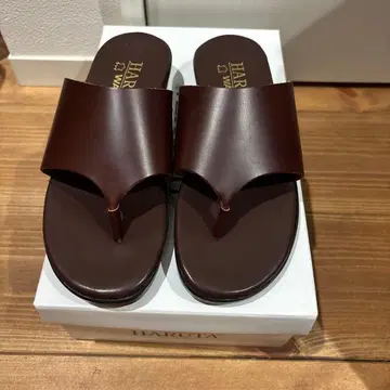 미사용 새상품 HARUTA 브라운 플립플랍