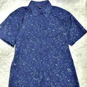 [ 익명 배송 ] 몽벨 mont-bell 반팔 셔츠 블라우스 네이비 M