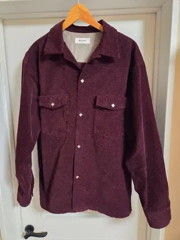 MASSES 마시스 버건디 코듀로이 셔츠