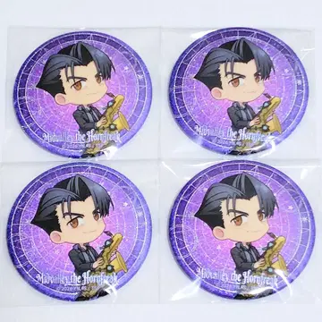 트라이건 콜라보 카페 중외 글리터 캔뱃지 미드배리 SD 4개