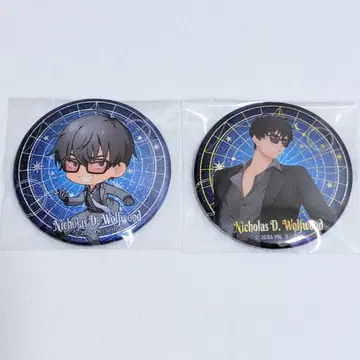 트라이건 콜라보 카페 중외 글리터 캔뱃지 니콜라스 등신 SD