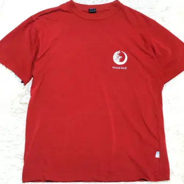 [ 익명 배송 ] 몽벨 mont-bell 반팔 로고 T셔츠 레드 S