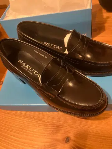 미사용 새상품 HARUTA 블랙 로퍼 PBDB 4603