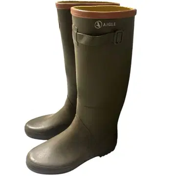 [ 새상품급 ] AIGLE 올리브 그린 카키 레인부츠 롱 부츠 36