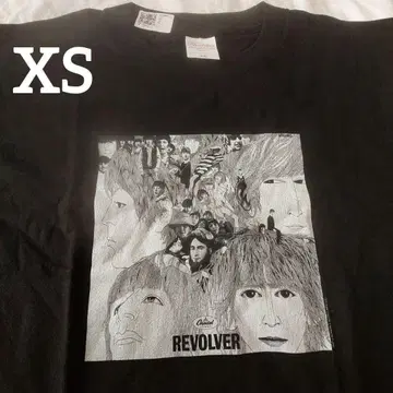 새상품 레어 비틀즈 리볼버 빈티지 T셔츠 블랙 XS