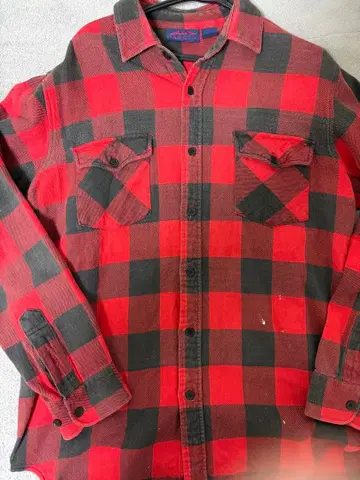 DAKOTA 빈티지 빨검 체크 플란넬 셔츠