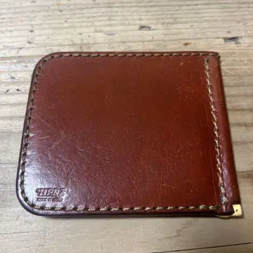 HERZ 가죽 머니클립 브라운