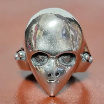 빈티지 은반지 실버링 그레이 우주인 에이리언 실버 925