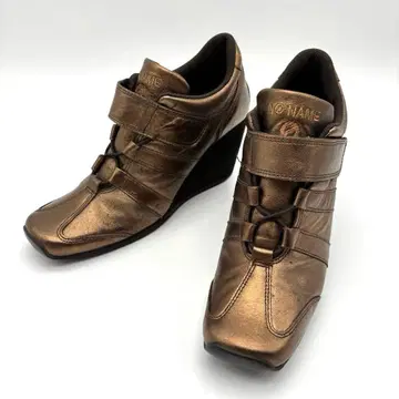 no name 웨지솔 스퀘어토 스니커즈 브론즈 23.5