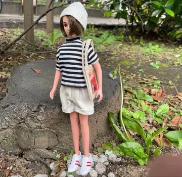 P2504 리카짱 아빠 할아버지 보더 티셔츠 숏 팬츠