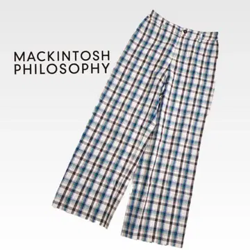 [ 새상품급 ] 매킨토시 철학 체크 와이드 팬츠 36