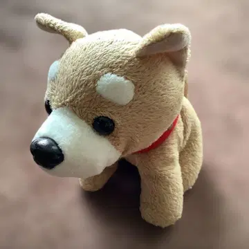 브라운색 강아지 봉제 인형