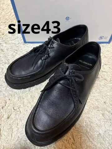 새상품급 KLEMAN 클레망 PADROR 패드롤 43 블랙 가죽 신발