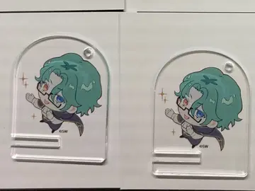 아쿠네코 미니 아크릴 스탠드 키 홀더 함께 기뻐하는 ver