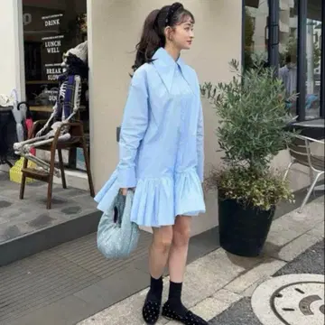 Bibiy 셔츠 원피스 블루