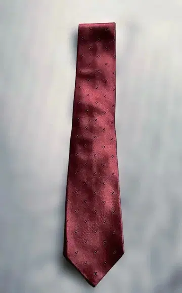 미사용급 TAKEO KIKUCHI 버건디 도트 무늬 넥타이