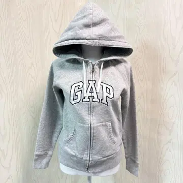 GAP 갭 인기 로고 후드티 그레이 풀 집업 속기모 XS 사이즈