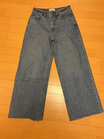 Abercrombie & Fitch 하이라이즈 와이드 레그 데님 27
