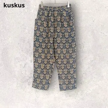 kuskus 쿠스크스 다마스크 무늬 이지 팬츠 허리밴딩 네이비 M