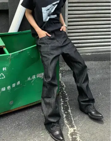 코팅 데님 팬츠 archive y2k 다크웨어