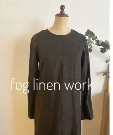 fog 포그린워크 리투아니아 린넨 튜닉 원피스 브라운