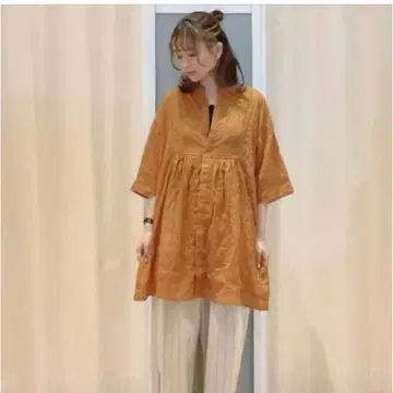 [ 미사용 새상품 ] 사만사 모스모스 사다리 레이스 개더 블라우스