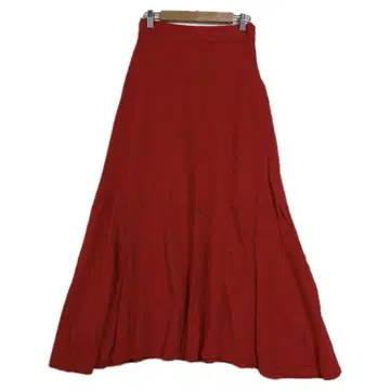 kastane 마 혼방 롱 스커트 레드