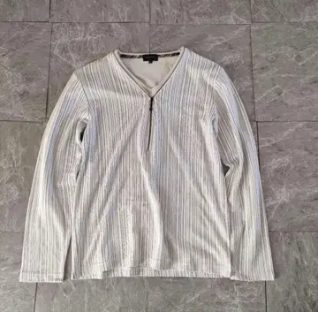 archive stripe zip v neck long sleeve 5