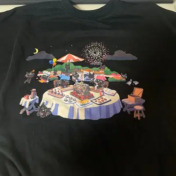 키요 키요 고양이 셔츠(키요 고양이 파티) 블랙 TOP4in 도쿄돔