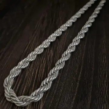 멕시칸 주얼리 실버 925 목걸이 로프 체인 빈티지