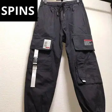 [ 익명 배송 ] SPINS 테크 의류 사이버 펑크 카고 팬츠 블랙