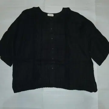 muku 블랙 5부 소매 셔츠