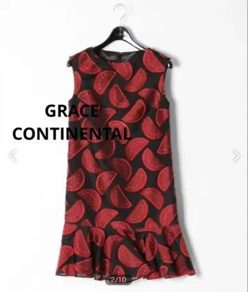 GRACE CONTINENTAL/후르츠 자카드 원피스