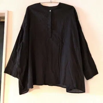 카구레 코튼 보일 와이드 풀오버 블랙 스테디셀러 명품 25년 봄/여름