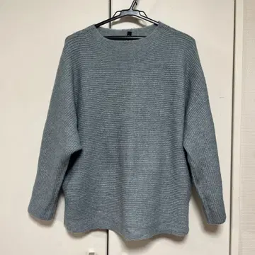오오라카 15호 블루 그레이 긴팔 니트