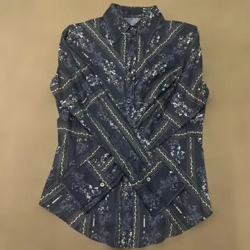 폴 스미스 블랙 다크 그레이 꽃무늬 긴팔 셔츠