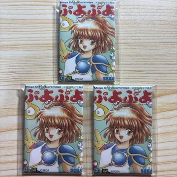 뿌요뿌요 아루루 원작화 스퀘어 캔뱃지 3개 세트 1