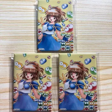 뿌요뿌요 아루루 원작화 스퀘어 캔뱃지 3개 세트 2